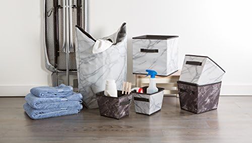 DII Laundry Storage Collection Set of 4 Foldable Bins Black