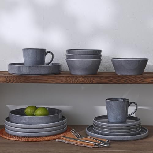 Famiware Annecy Misty-Blue Dinnerware Set for 4