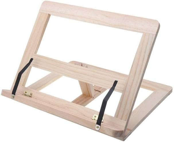 Foldable Wooden Cookbook Holder with Non-Slip Base