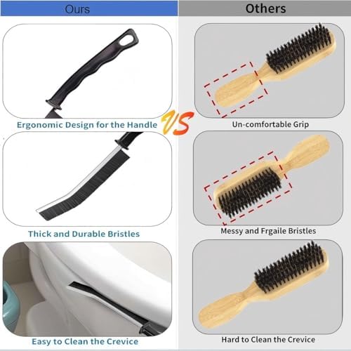 Popaice Crevice Brush Set 3 Pcs for Home Cleaning