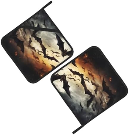XIyueZone 2PCS Halloween Flying Bats Oven Mitts