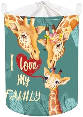 Clastyle 45L Green Giraffe Laundry Basket with Lid