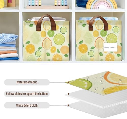 YETTASBIN Lemon Storage Basket 32L Collapsible