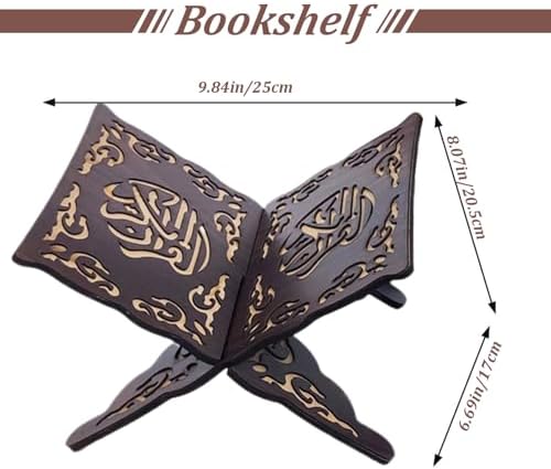 Foldable Quran Holder Stand for Prayer and Reading Black