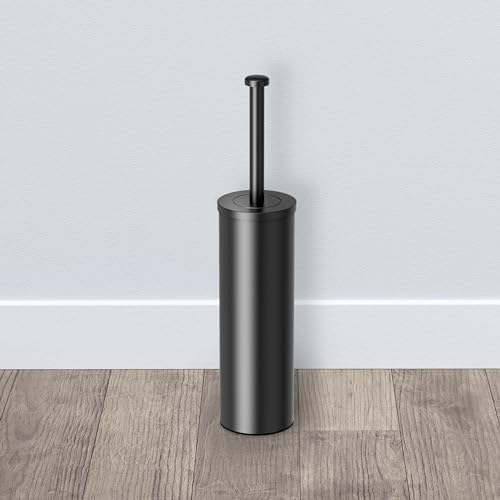 Gatco Matte Black Waste Basket and Toilet Brush Set