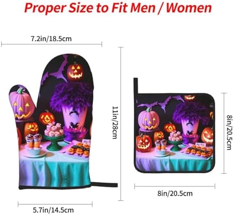 BrUgui 4-Piece Oven Mitts and Potholders Set