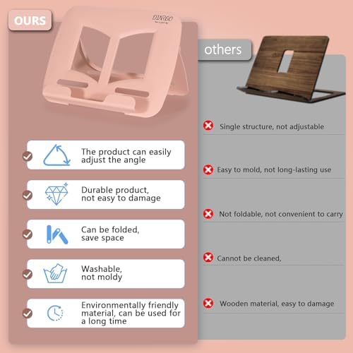 Dinrgo 2Pack Portable Book Stand for Kids Reading Hands Free 1