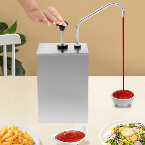4L Stainless Steel Sauce Dispenser for Commercial Use
