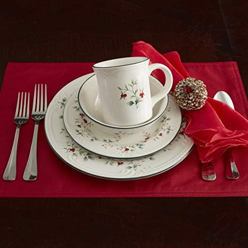Pfaltzgraff Winterberry 16-Piece Dinnerware Set Service for 4 White