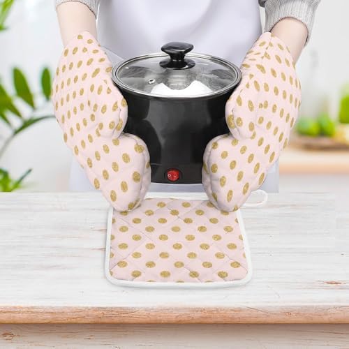 Curdesi 3PCS Oven Mitts Pot Holders Set