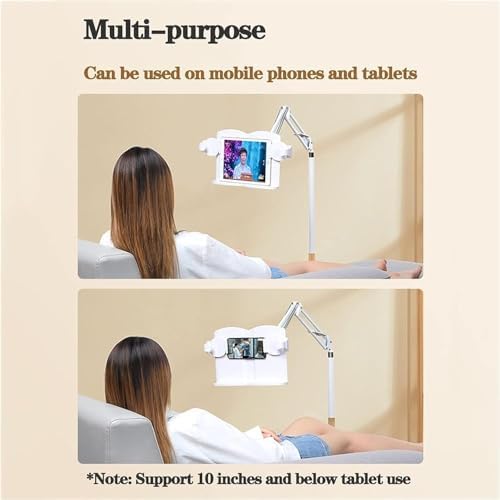 Adjustable Floor Stand for Tablets and Cookbooks - 180 Degree Swivel