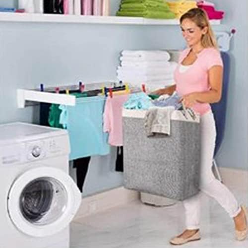 Restokki Laundry Baskets with Handle 65L Collapsible Oxford Cloth Hamper