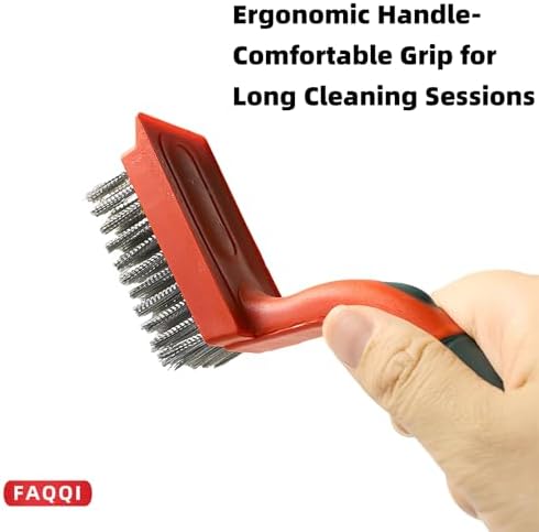 FAQQI Steel Wire Brush for Cast Iron Skillet 1