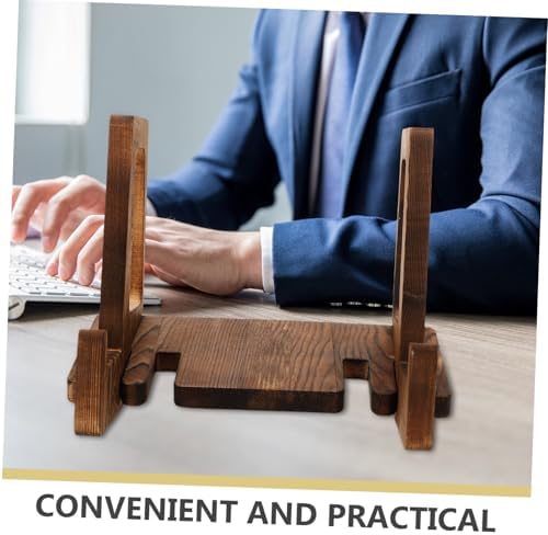 IMIKEYA 2pcs Wooden Recipe Stand Cookbook Holder Kitchen Decor