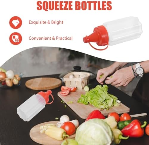 4pcs Metal Condiment Squeeze Bottles Portable Kitchen Tools