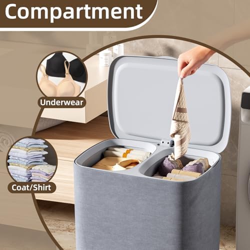 TODAYGO Laundry Hamper with Lid and Wheels 50L 1
