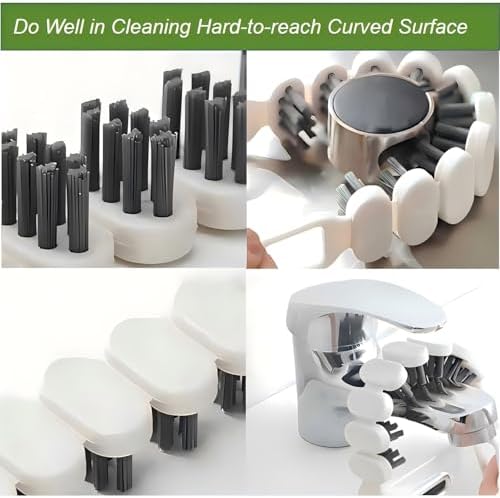 POPGIO 3 Pcs Crevice Bendable Cleaning Brushes