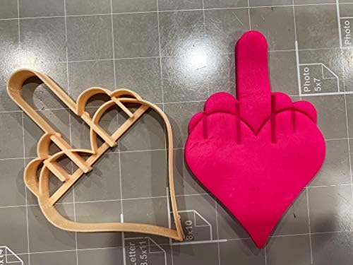 Cookie Cutz Heart Middle Finger Cookie Cutter Set of 2