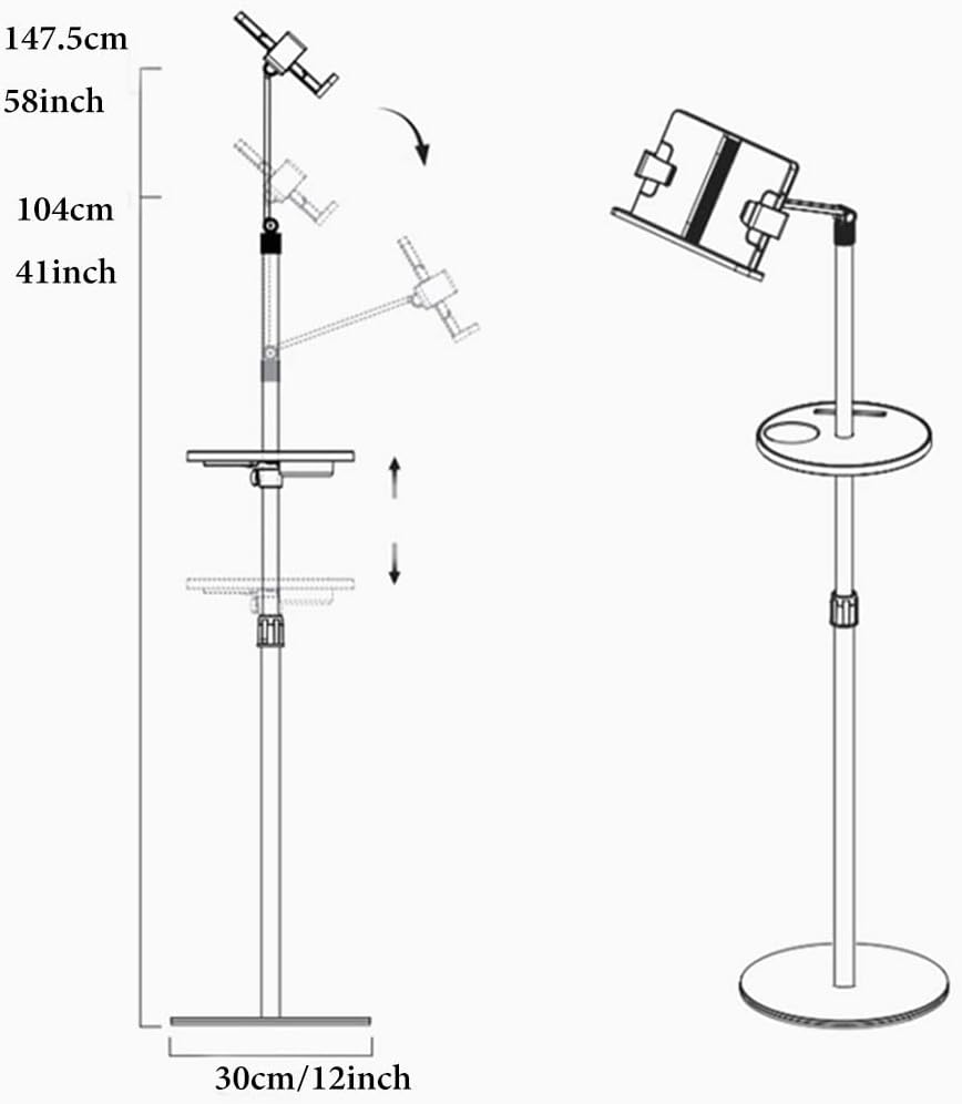 UHRLGHS Adjustable Floor Bookstand for Reading in Bed