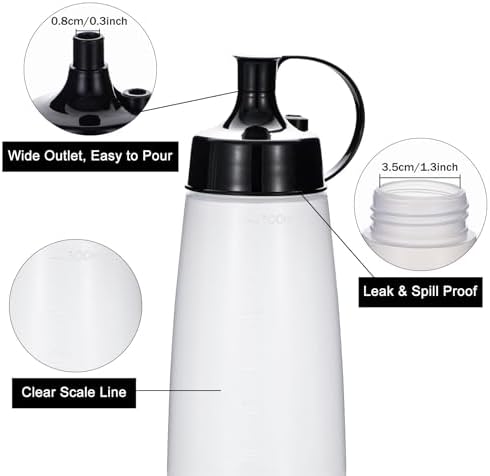 Uceoo 300ml Condiment Squeeze Bottles 2 Pack