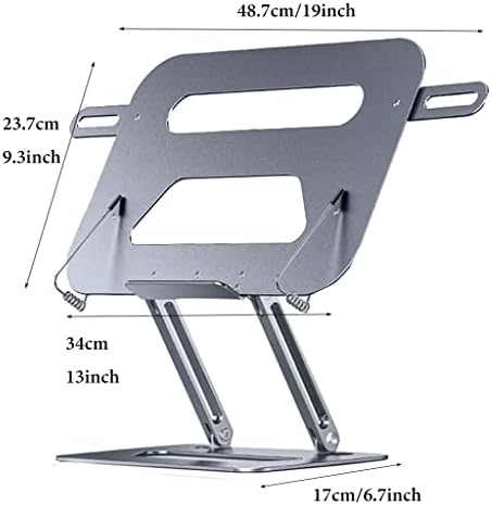 UHRLGHS Foldable Book Stand with Adjustable Height and Angle Silver