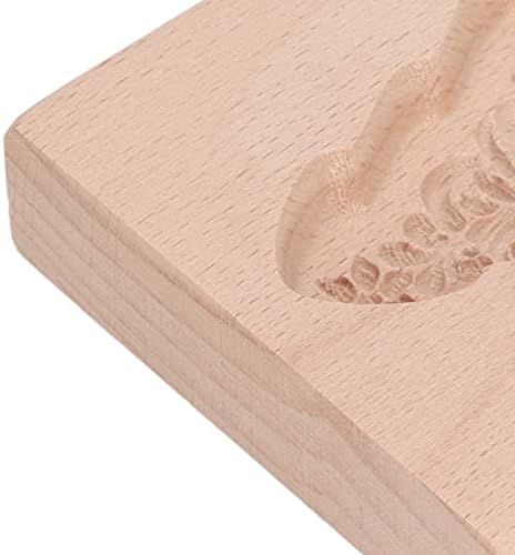 Elelif Wooden Cookie Cutter with Engraved Patterns