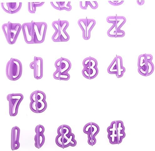 CIYODO 40Pcs DIY Alphabet Letter Number Fondant Cake Cutters Set