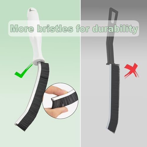 2Pcs Hard Bristle Crevice Cleaning Brush for Kitchen Bathroom and Windows