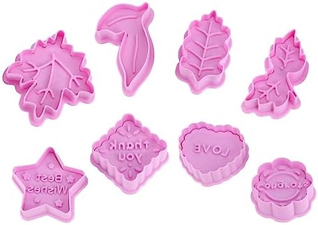 DECHOUS 2 Sets Cookie Cutters Baking Molds Kit Purple Plastic