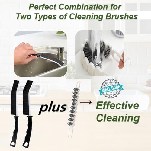 POPGIO 3 Pcs Crevice Bendable Cleaning Brushes