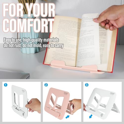 Dinrgo 2Pack Portable Book Stand for Kids Reading Hands Free 1