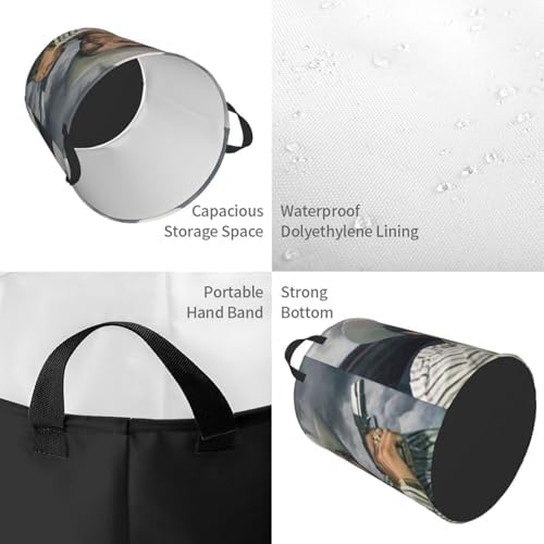 Cha-lino Singer Sanchez Round Single-Layer Laundry Basket