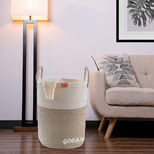 GOCAN Large Tall Laundry Hamper Basket Woven Storage 1
