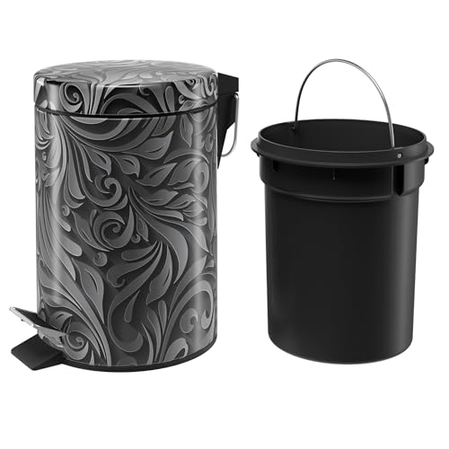 Sanilo 3L Trash Can with Soft Close and Floral Design