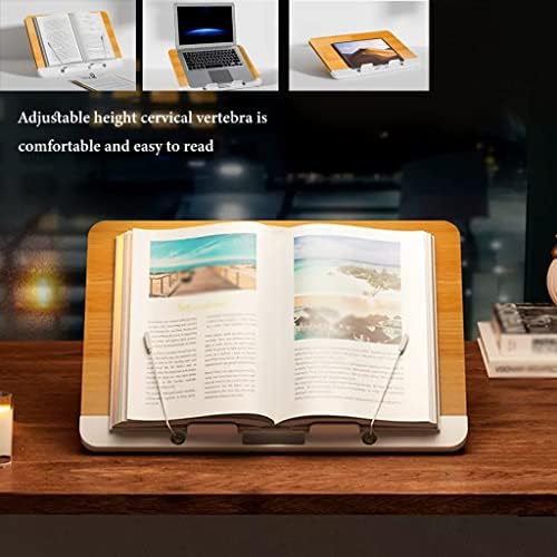 Wooden Cookbook Holder Stand Adjustable and Foldable