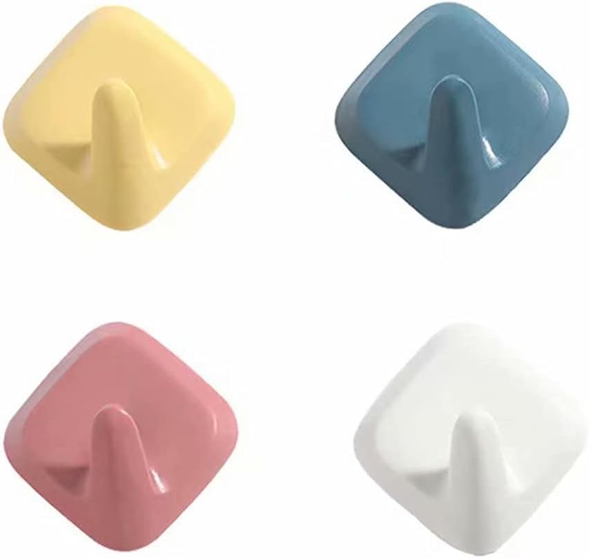 DKKO 4-Pack Adhesive Hooks 22lbs for Towels Clothes and More