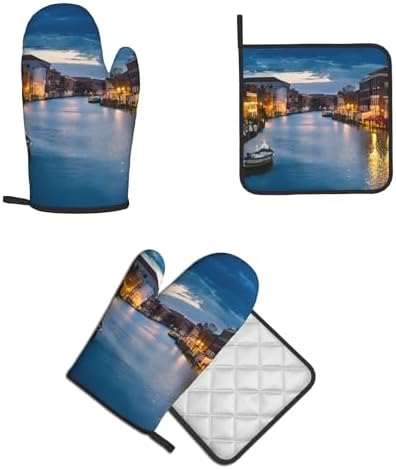 Quopvn Venetian Night Oven Mitts 2pcs Set