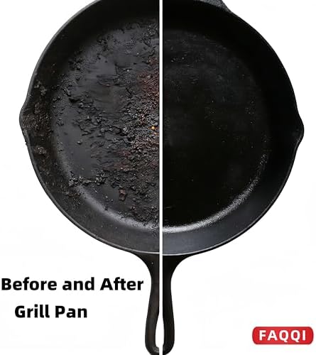 FAQQI Steel Wire Brush for Cast Iron Skillet 1