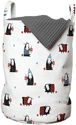 Ambesonne Laundry Basket with Drawstring Closure