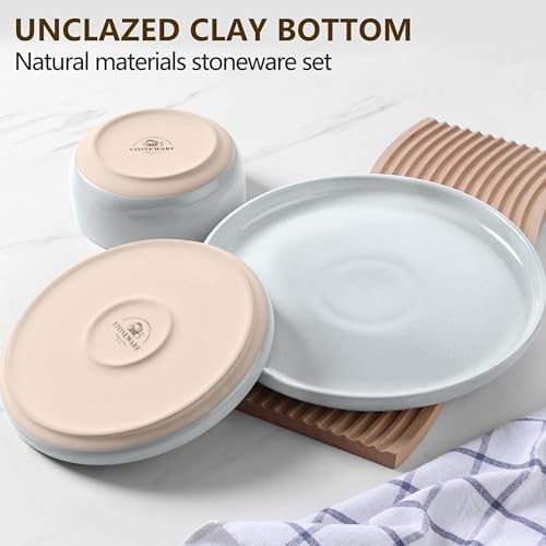 LIANYU 12-Piece Stoneware Dinnerware Set for 4