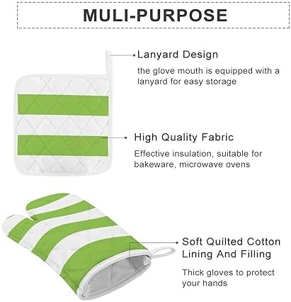 Curdesi 4PCS Oven Mitts and Pot Holders Set 1