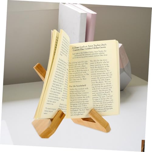 BRIGHTFUFU Wooden Book Stand for Reading and Kitchen Display