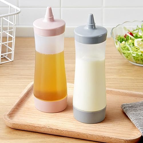DOITOOL 6PCS Pink Condiment Squeeze Bottles with Cap