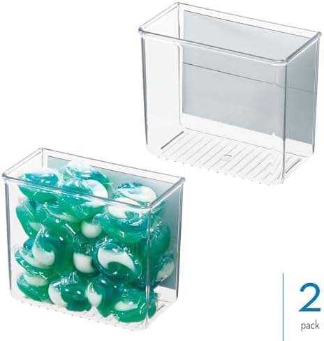 iDesign Magnetic Organizer Bins - Set of 2 - Clear