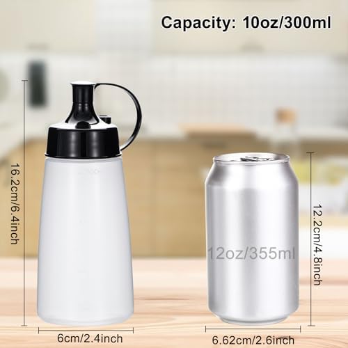 Uceoo 300ml Condiment Squeeze Bottles 2 Pack