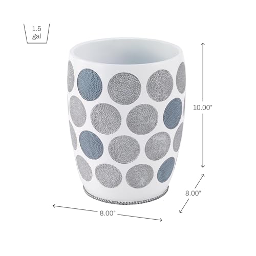 Avanti Linens Waste Basket - Decorative Trash Can with Metallic Accents