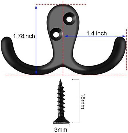IBosins 28 Pack Heavy Duty Double Prong Coat Hooks
