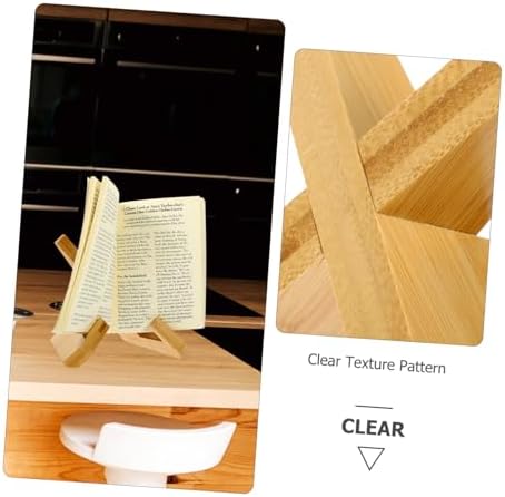 BRIGHTFUFU Wooden Book Stand for Reading and Kitchen Display