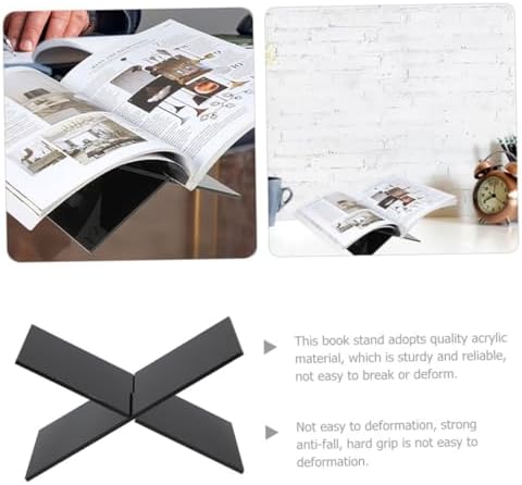 ULDIGI Practical Acrylic Book Stand for Kitchen and Classroom Use