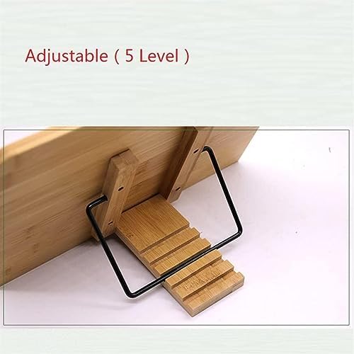 JACCOS Adjustable Bamboo Book Stand with Foldable Design